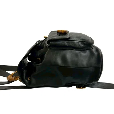 Pre-owned Gucci Black Leather Backpack ()