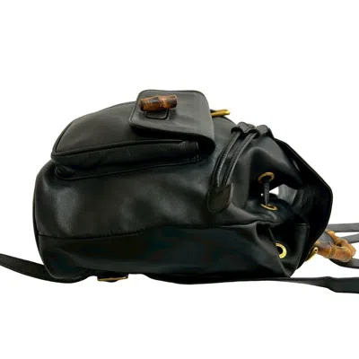 Pre-owned Gucci Black Leather Backpack ()