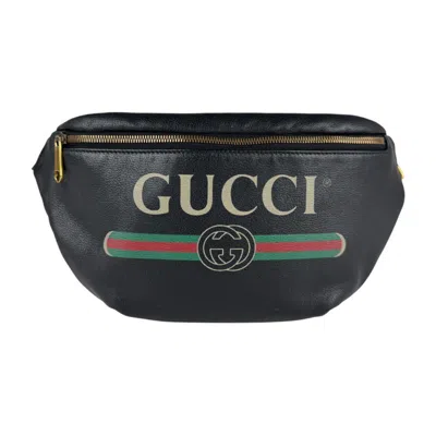 Pre-owned Gucci Black Leather Fanny Pack Sling Bag ()