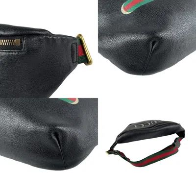 Pre-owned Gucci Black Leather Fanny Pack Sling Bag ()