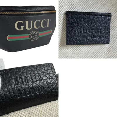 Pre-owned Gucci Black Leather Fanny Pack Sling Bag ()