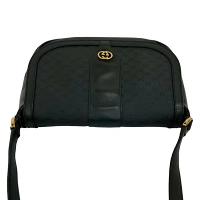 Pre-owned Gucci Black Leather Pvc Pochette Shoulder Bag ()