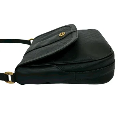 Pre-owned Gucci Black Leather Pvc Pochette Shoulder Bag ()