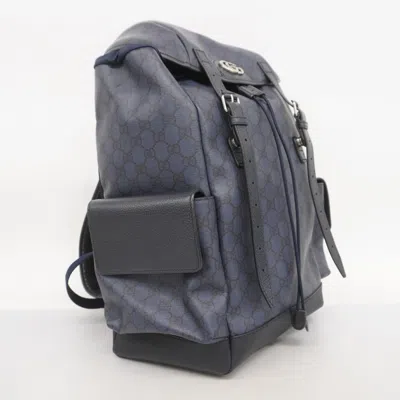 Pre-owned Gucci Black Navy Pvc Backpack () In Multi