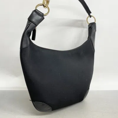 Pre-owned Gucci Black Nylon Canvas Shoulder Bag ()