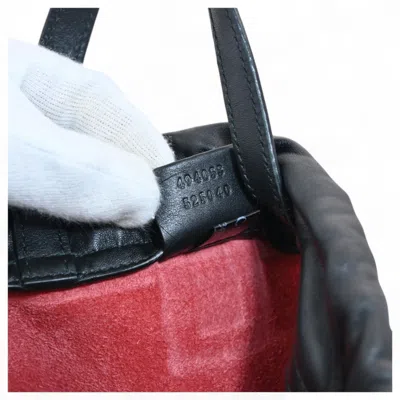 Pre-owned Gucci Black Red Color Leather Backpack () In Multi