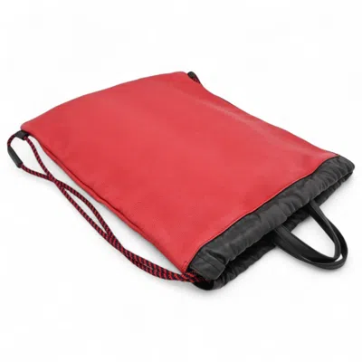 Pre-owned Gucci Black Red Color Leather Backpack () In Multi