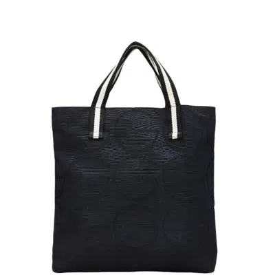 Pre-owned Gucci Black White Canvas Tote Bag () In Multi