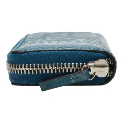 Pre-owned Gucci Blue Leather Coin Purse/coin Case ()