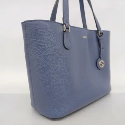 Pre-owned Gucci Blue Leather Tote Bag ()