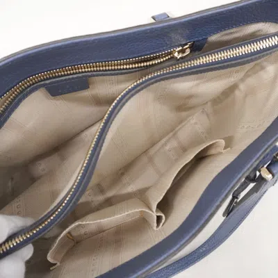 Pre-owned Gucci Blue Leather Tote Bag ()