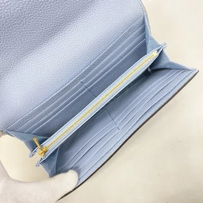 Pre-owned Gucci Blue Leather Long Wallet (bi-fold) ()