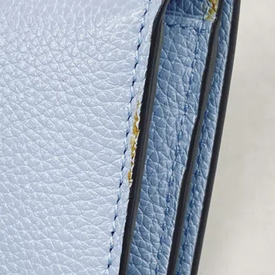 Pre-owned Gucci Blue Leather Long Wallet (bi-fold) ()