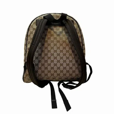 Pre-owned Gucci Brown Canvas Backpack ()