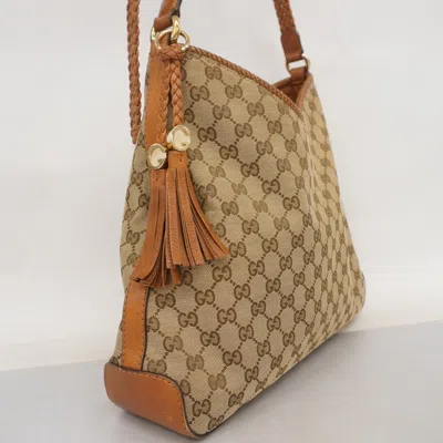 Pre-owned Gucci Brown Canvas Shoulder Bag ()