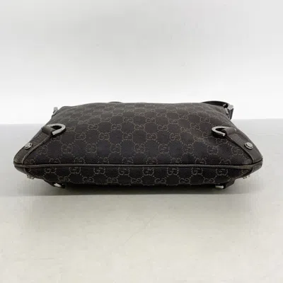 Pre-owned Gucci Brown Denim Shoulder Bag ()