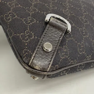 Pre-owned Gucci Brown Denim Shoulder Bag ()
