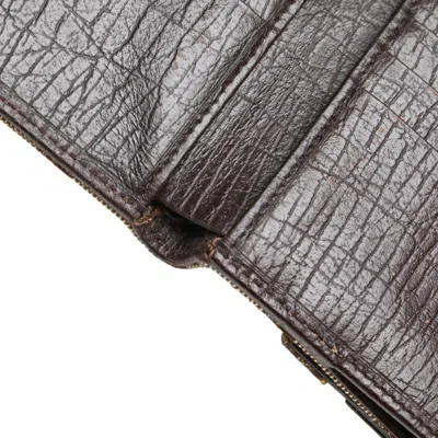 Pre-owned Gucci Brown Gg Canvas Leather Wallet (bi-fold) ()