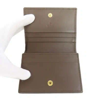 Pre-owned Gucci Brown Gg Supreme Wallet (bi-fold) ()
