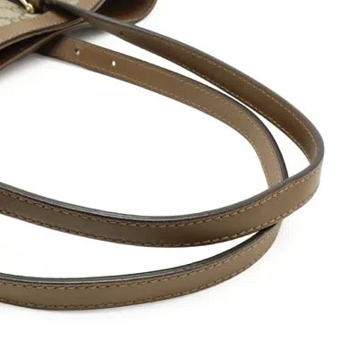 Pre-owned Gucci Brown Khaki Gg Supreme Shoulder Bag Tote Bag () In Multi