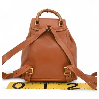 Pre-owned Gucci Brown Leather Backpack ()