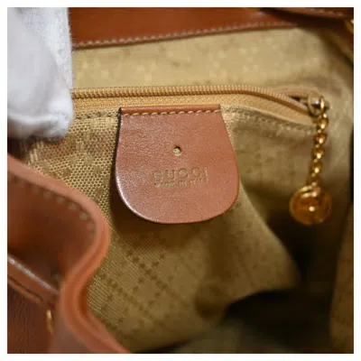 Pre-owned Gucci Brown Leather Backpack ()