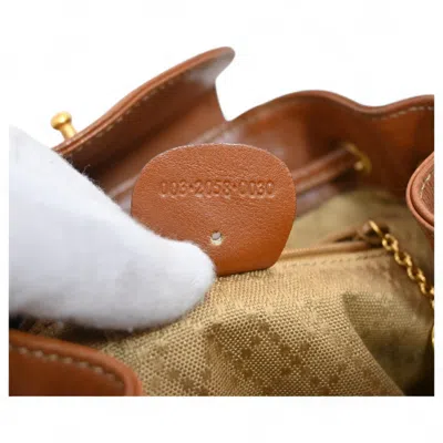 Pre-owned Gucci Brown Leather Backpack ()