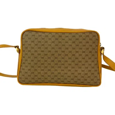 Pre-owned Gucci Brown Leather Pvc Shoulder Bag ()