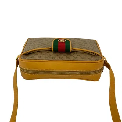 Pre-owned Gucci Brown Leather Pvc Shoulder Bag ()