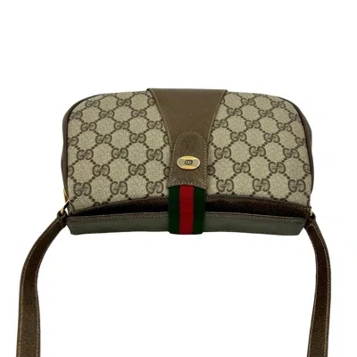 Pre-owned Gucci Brown Leather Pvc Shoulder Bag ()
