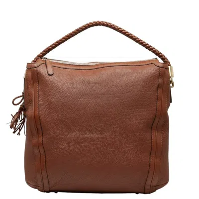 Pre-owned Gucci Brown Leather Shoulder Bag ()