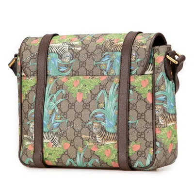 Pre-owned Gucci Brown Multi-color Pvc Leather Messenger Bag Shoulder Bag ()