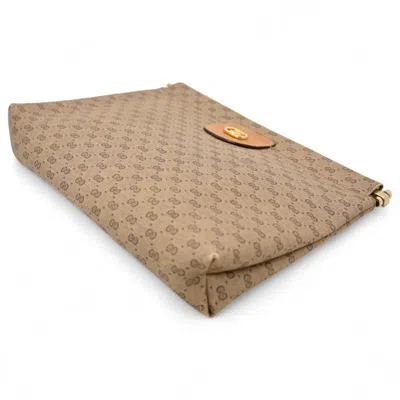 Pre-owned Gucci Brown Pvc Clutch Bag Pouch ()