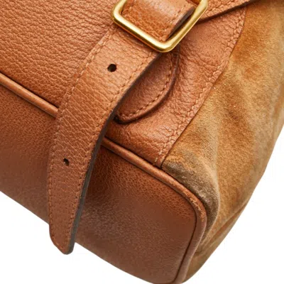 Pre-owned Gucci Brown Leather Suede Backpack ()