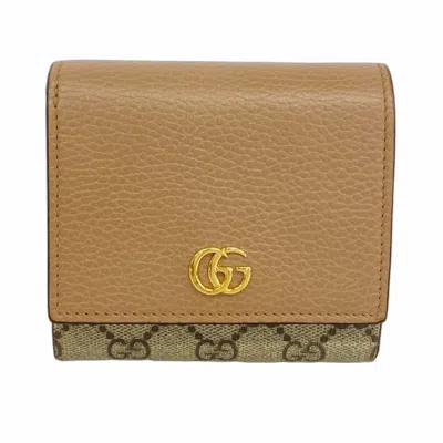 Pre-owned Gucci Brown Pvc Leather Wallet (bi-fold) ()