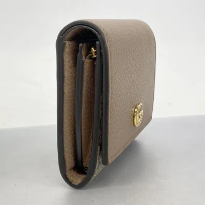 Pre-owned Gucci Brown Pvc Leather Wallet (bi-fold) ()