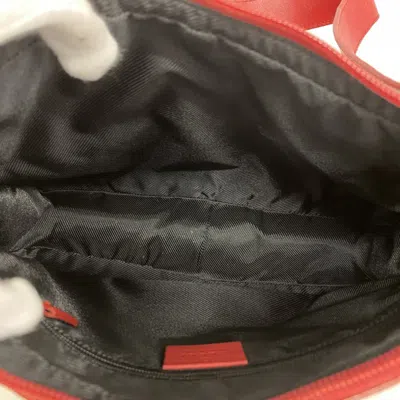 Pre-owned Gucci Brown Red Color Canvas Shoulder Bag () In Multi