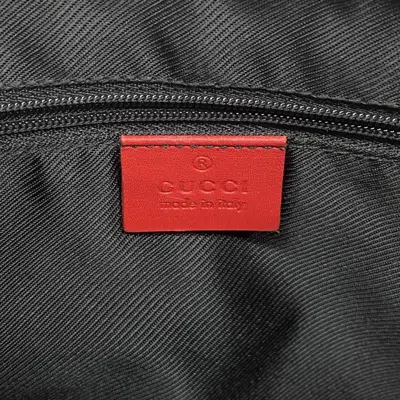 Pre-owned Gucci Brown Red Color Canvas Shoulder Bag () In Multi