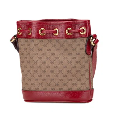 Pre-owned Gucci Brown Red Color Pvc Leather Shoulder Bag () In Multi
