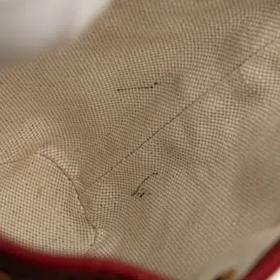 Pre-owned Gucci Brown Red Color Pvc Leather Shoulder Bag () In Multi