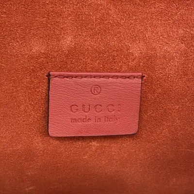 Pre-owned Gucci Brown Red Color Pvc Shoulder Bag () In Multi