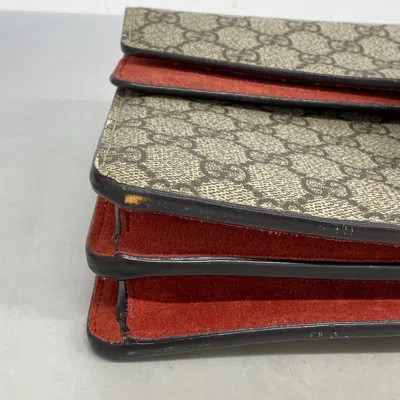 Pre-owned Gucci Brown Red Color Pvc Shoulder Bag () In Multi