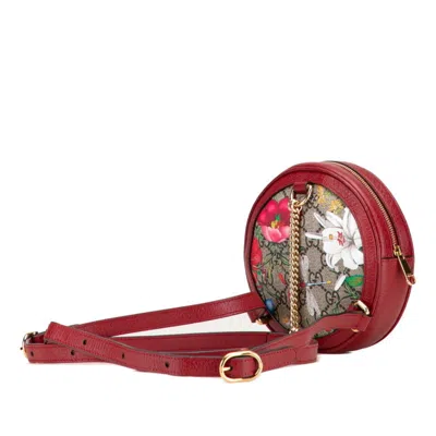 Pre-owned Gucci Flora Beige Multi-color Red Color Pvc Leather Backpack ()