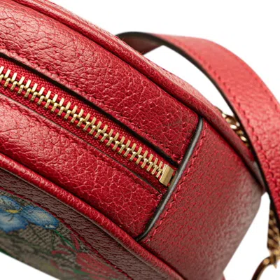 Pre-owned Gucci Flora Beige Multi-color Red Color Pvc Leather Backpack ()