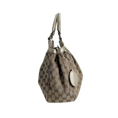 Pre-owned Gucci Gg Canvas Beige Gg Canvas Handbag Tote Bag () In Sand