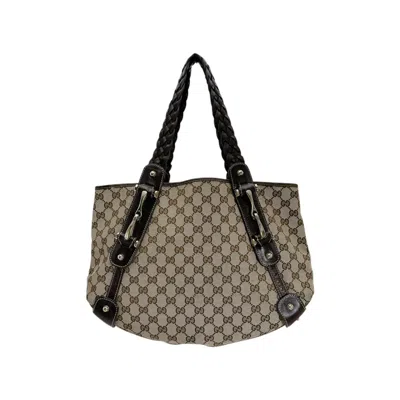 Pre-owned Gucci Gg Canvas Beige Gg Canvas Handbag Tote Bag () In Sand