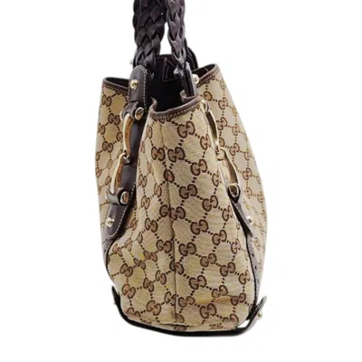 Pre-owned Gucci Gg Canvas Beige Gg Canvas Handbag Tote Bag () In Sand