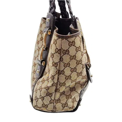 Pre-owned Gucci Gg Canvas Beige Gg Canvas Handbag Tote Bag () In Sand