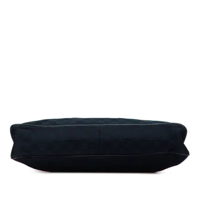 Pre-owned Gucci Gg Canvas Black Canvas Leather Shoulder Bag Tote Bag ()