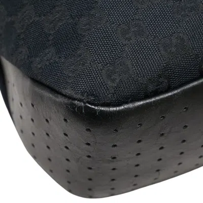 Pre-owned Gucci Gg Canvas Navy Black Gg Canvas Tote Bag ()